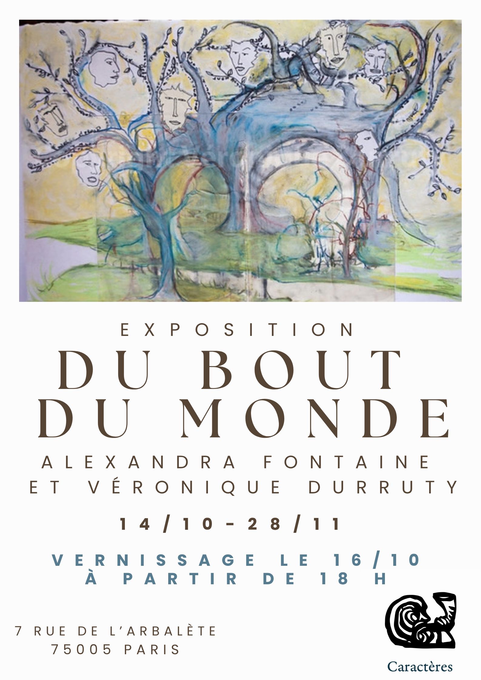 Affiche — Exposition « Du bout du monde», de Véronique Durruty et Alexandra Fontaine