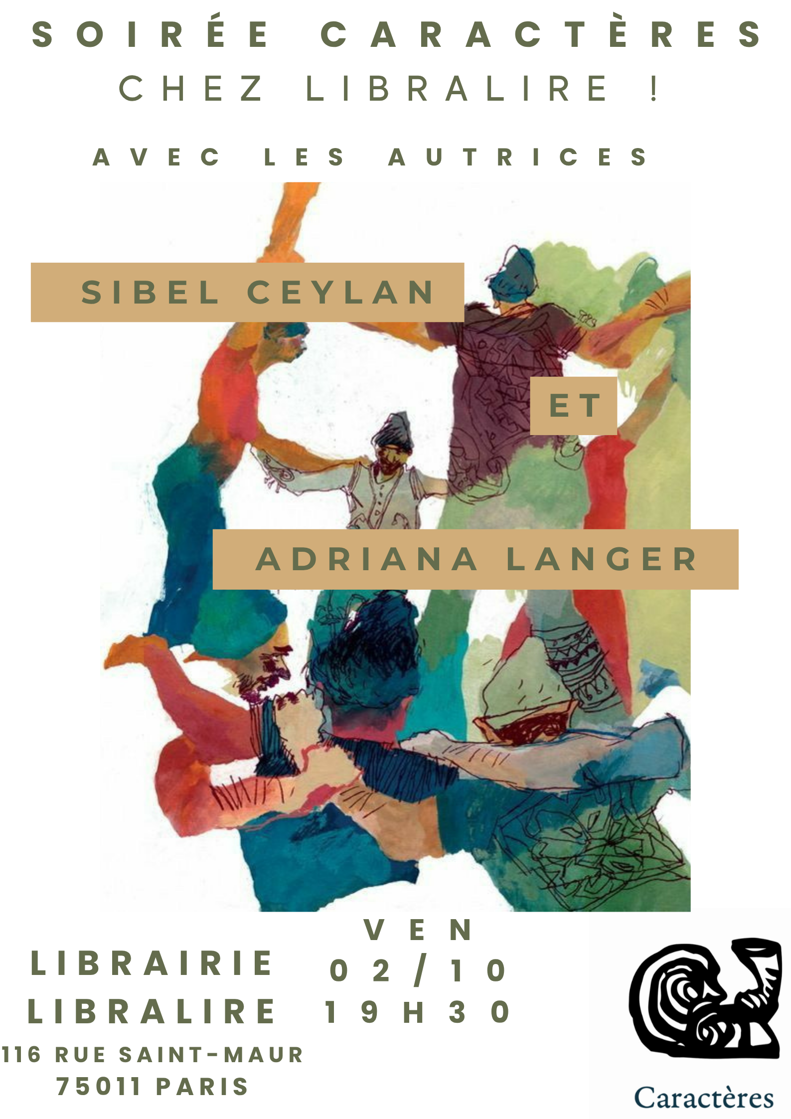 Affiche — Soirée Caractères chez Libralire